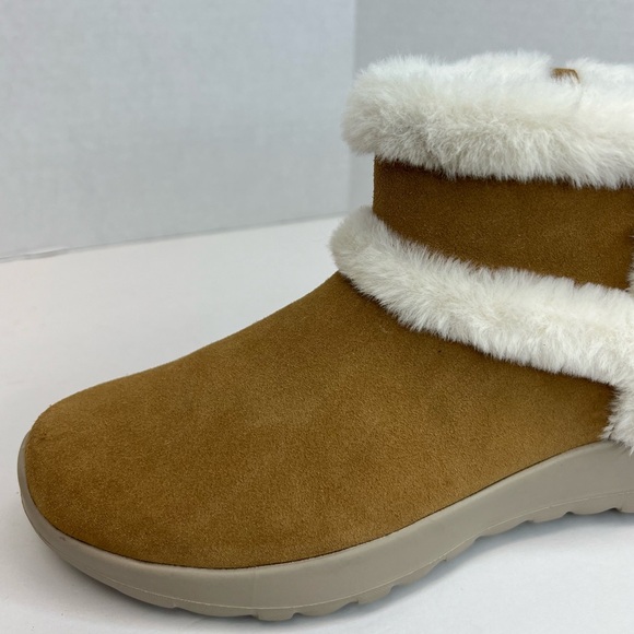 Skechers Women's On the GO Joy Winter Ankle Boots Faux Fur Chesnut Sz 9M XLNT! - Picture 10 of 16